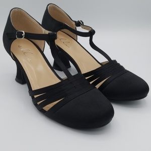 Ellie 2.5" Heel Black Satin Dance Shoe